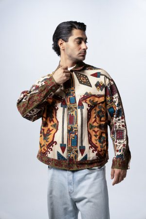 کت قلمکار (طرح گلیمی)
